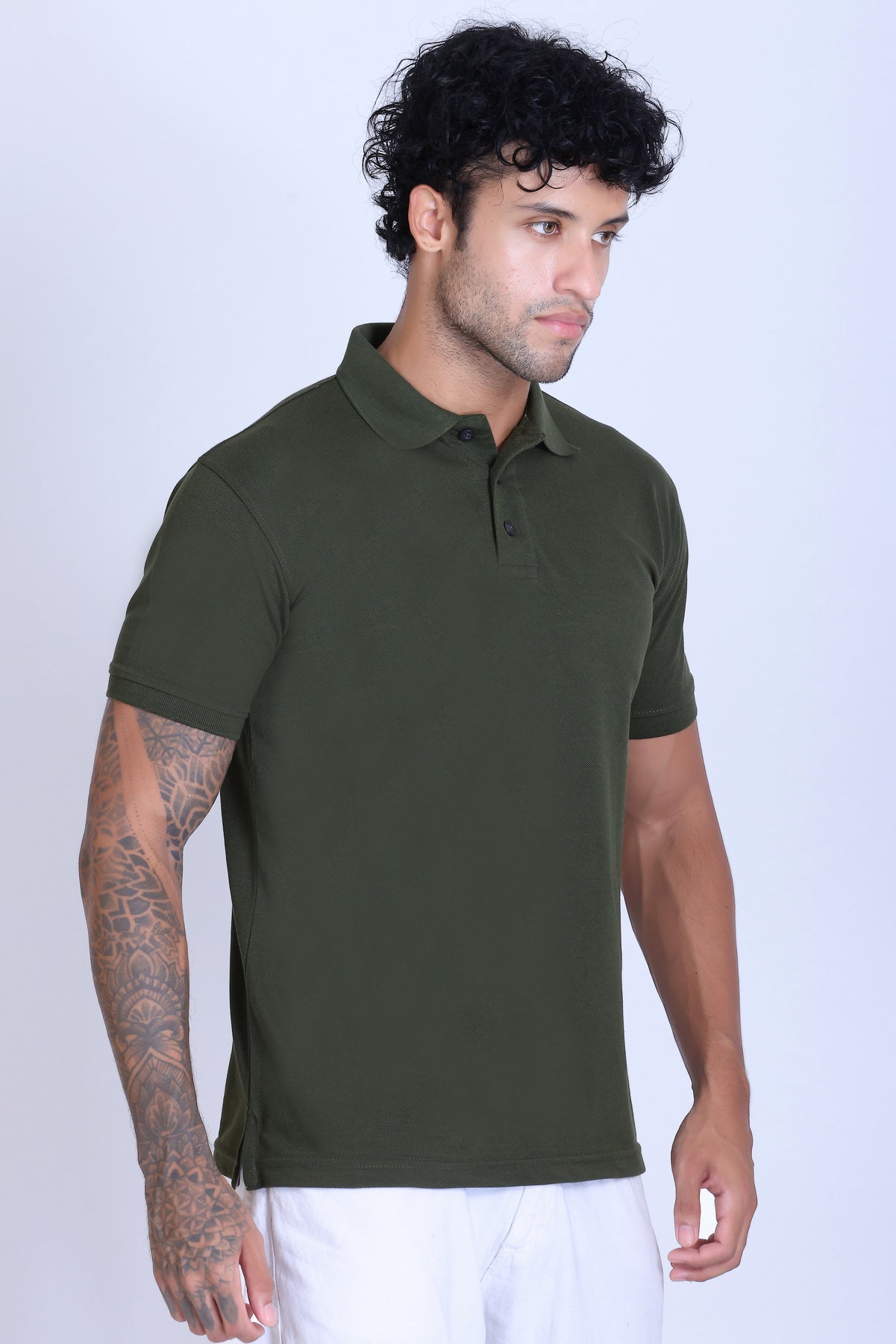PIKMEE Quota Polo T-Shirt in Olive - image 8