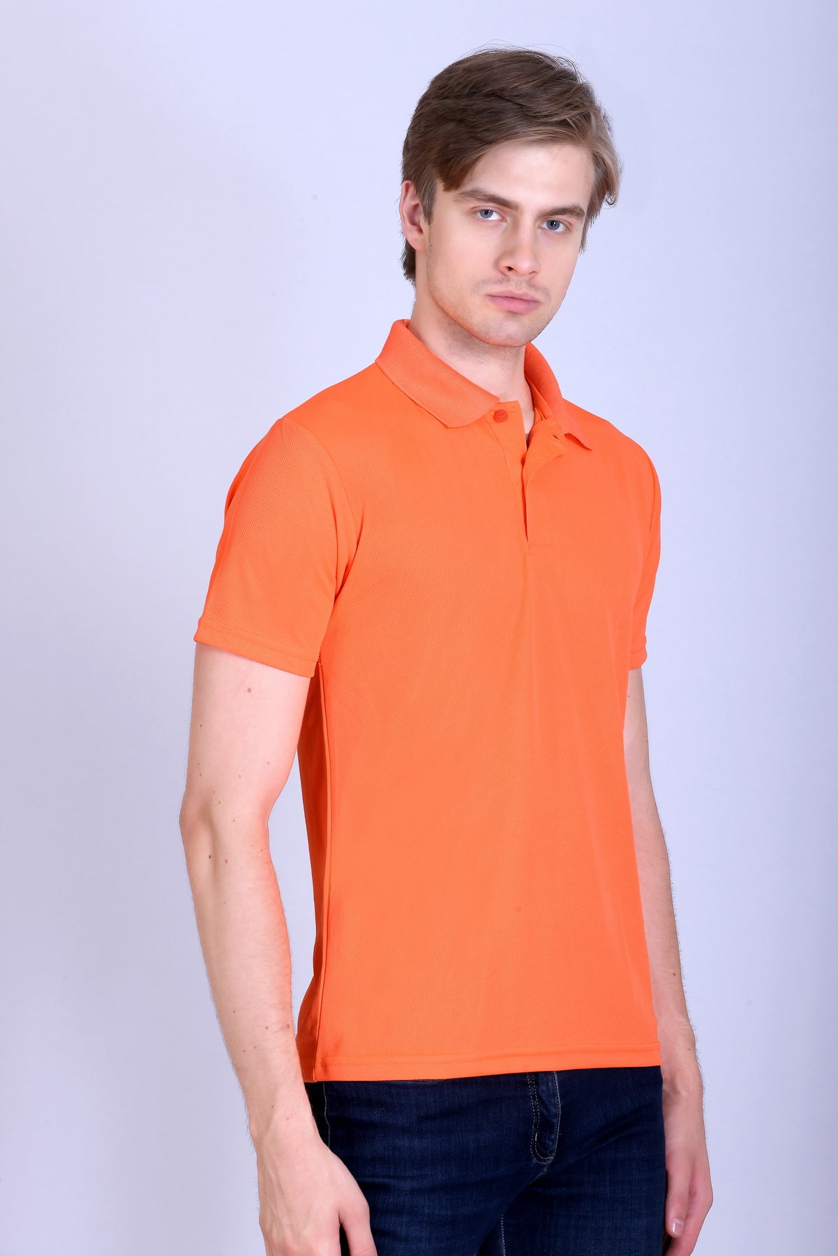 Sports Republic Acti-Play Dryfit Polo T-Shirt in Fluorescent Orange - 7