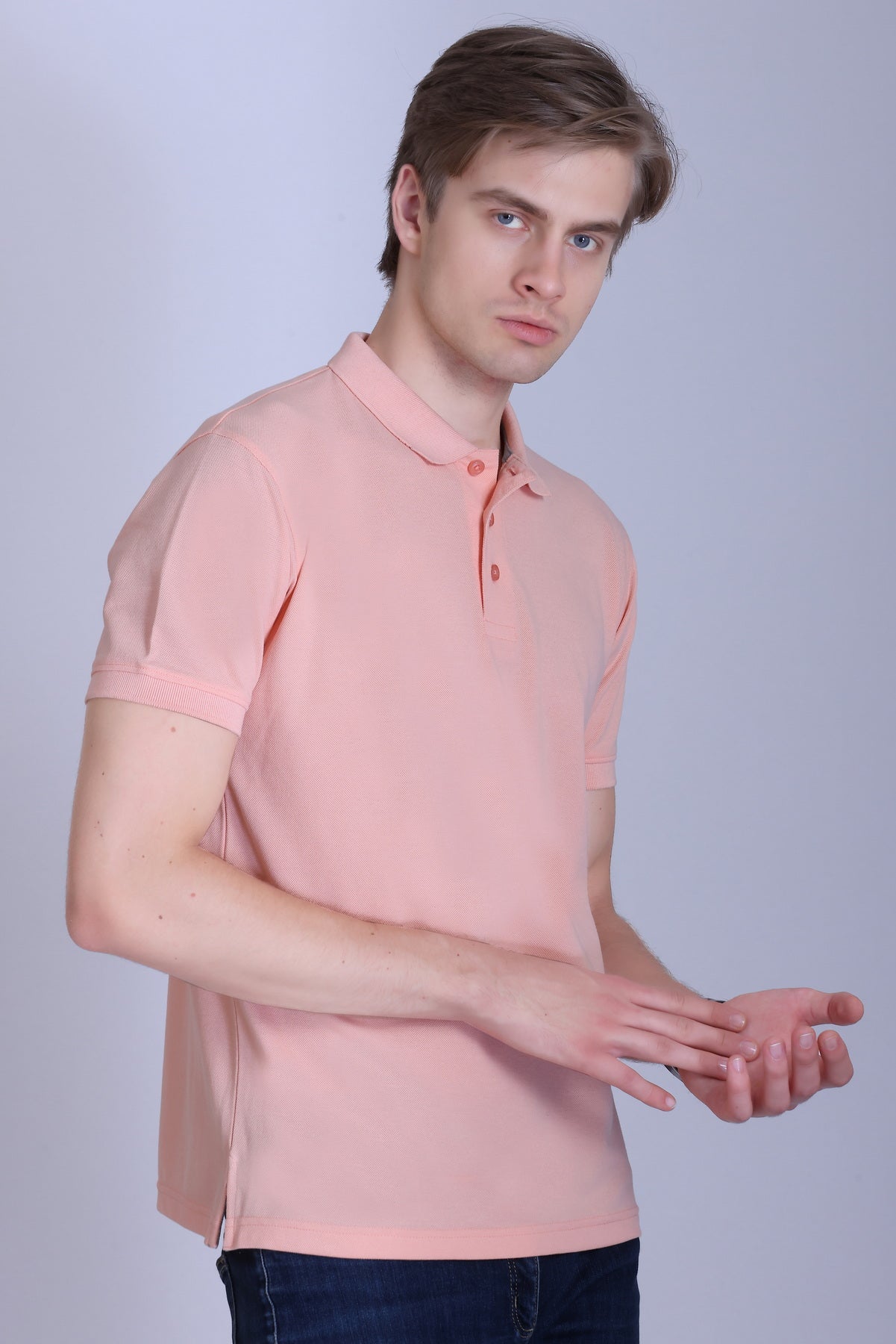 PIKMEE Fastees Polo T-Shirt in Peach - image 8