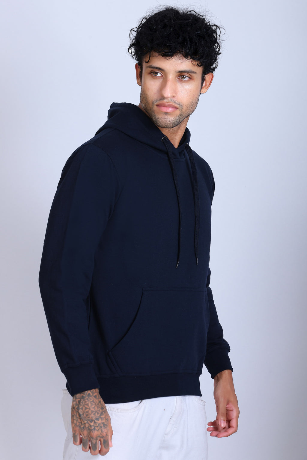 Pikmee Zero Degree Men's Pullover Hooded Sweatshirt - Navy