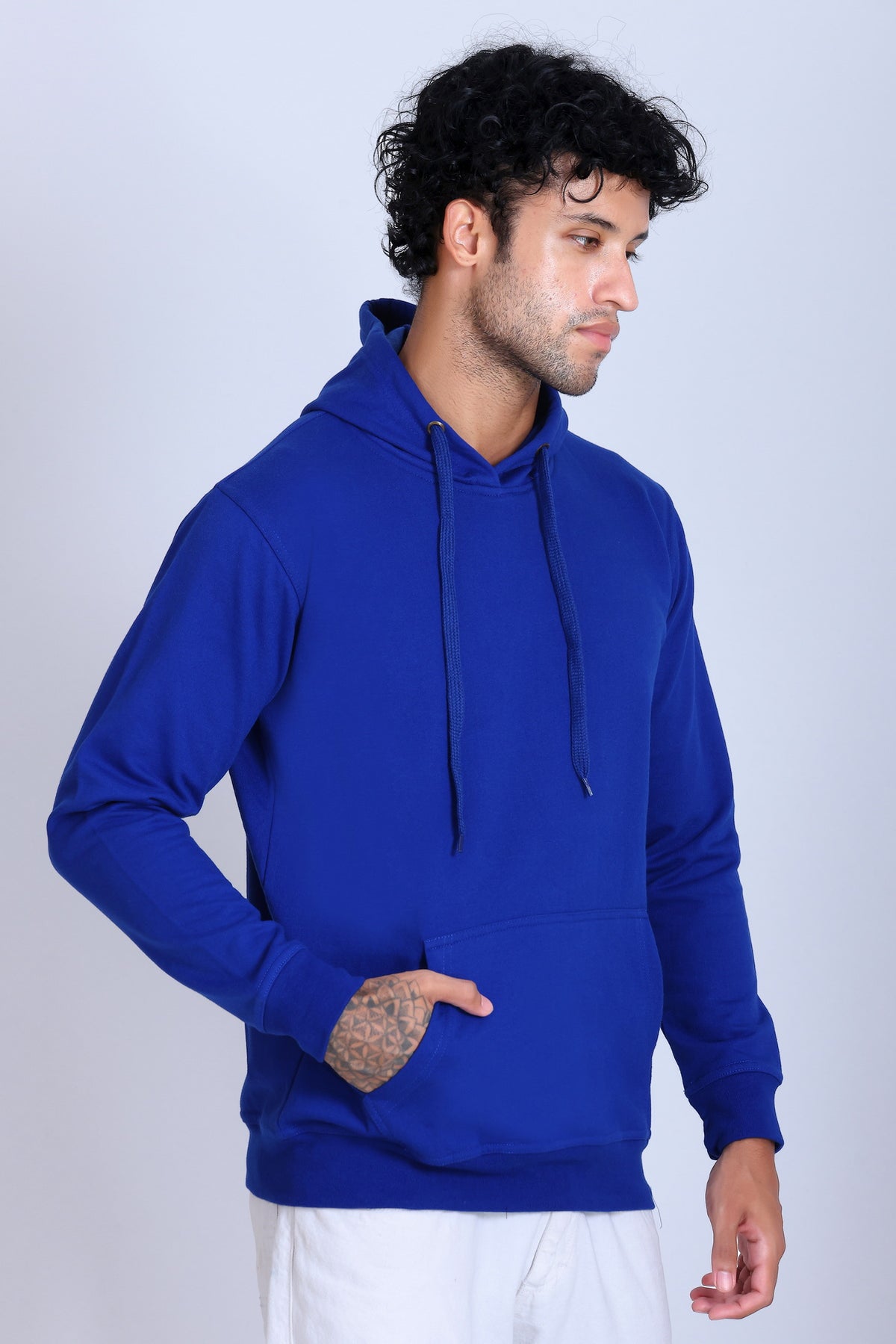 Pikmee Zero Degree Men's Pullover Hooded Sweatshirt - Royal Blue