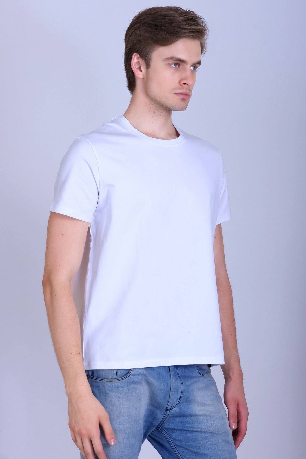 Cotton Stretch Crew Neck