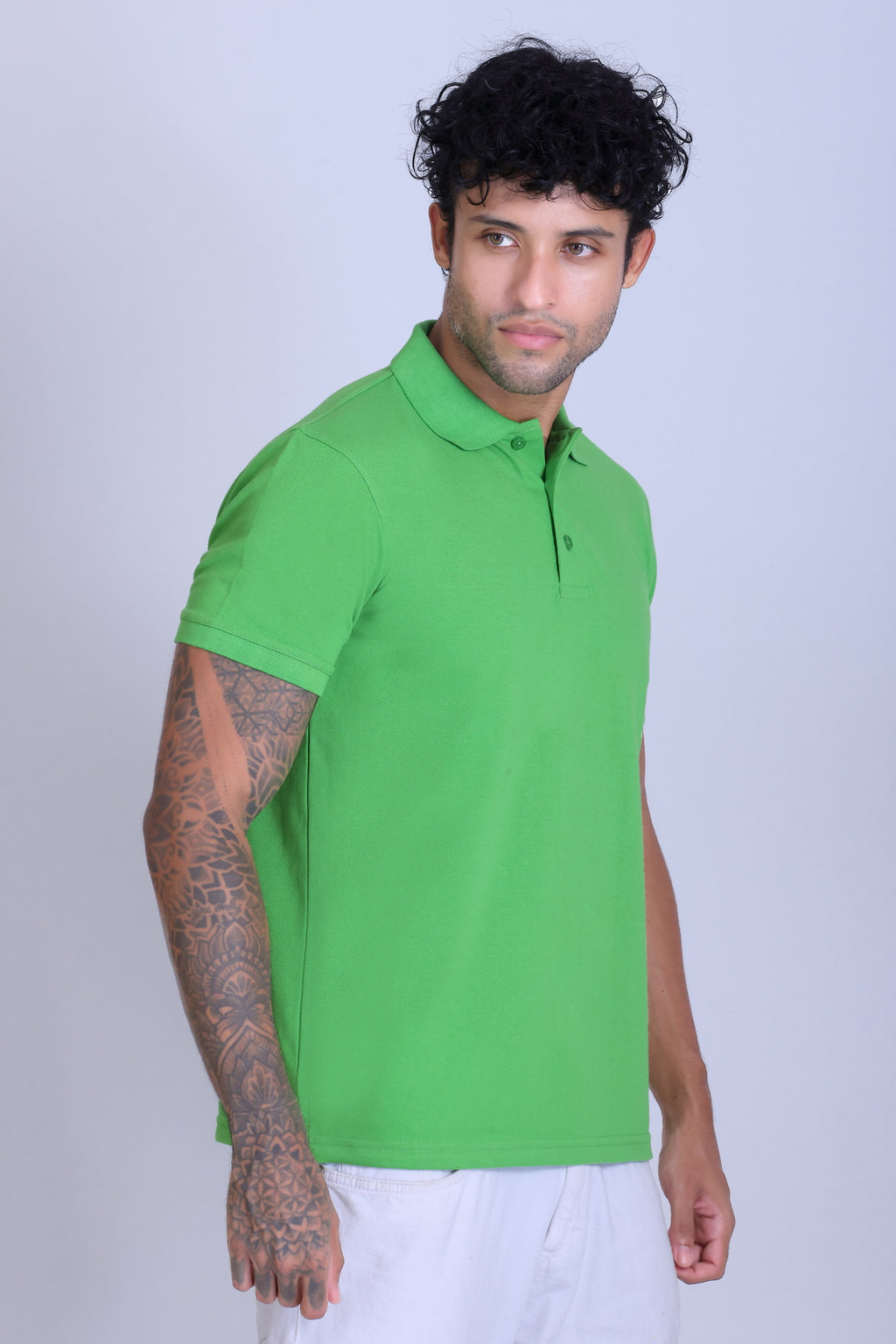 PIKMEE Fastees Polo T-Shirt in Paroot Green - image 8