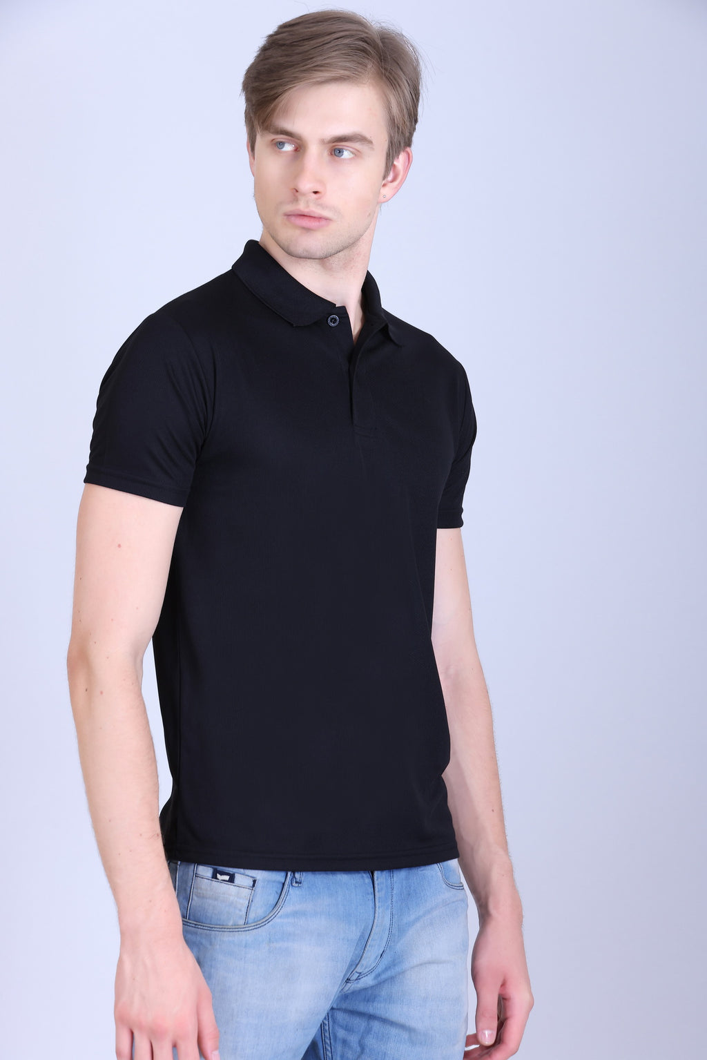 Sports Republic Acti-Play Dryfit Polo T-Shirt in Black - 7