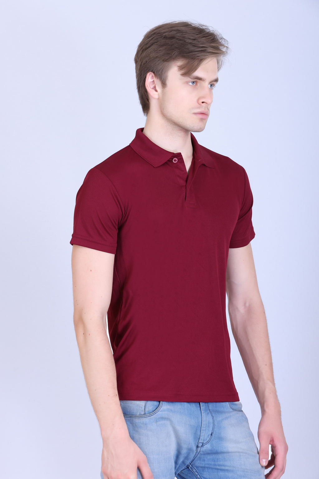 Sports Republic Acti-Play Dryfit Polo T-Shirt in Maroon - 7