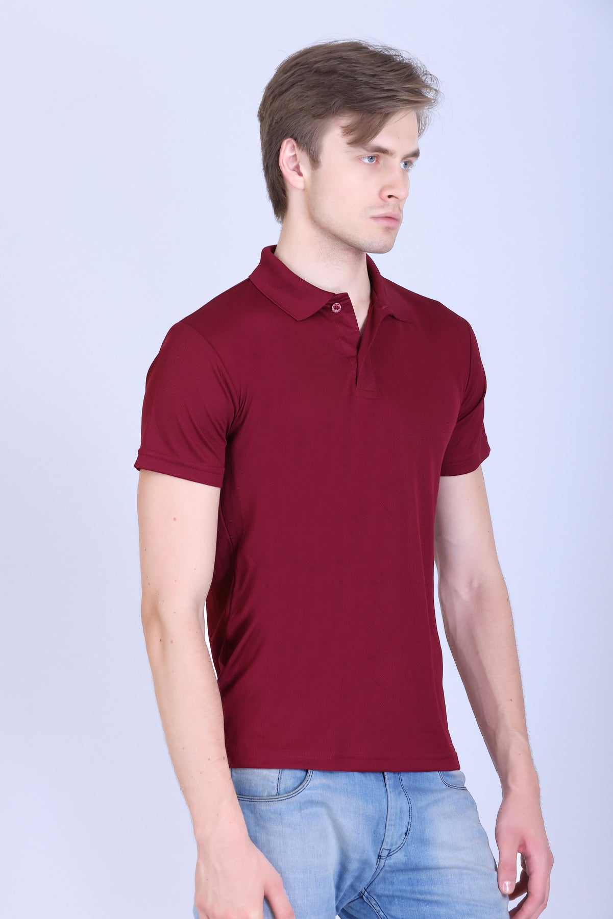 Sports Republic Acti-Play Dryfit Polo T-Shirt in Maroon - 7