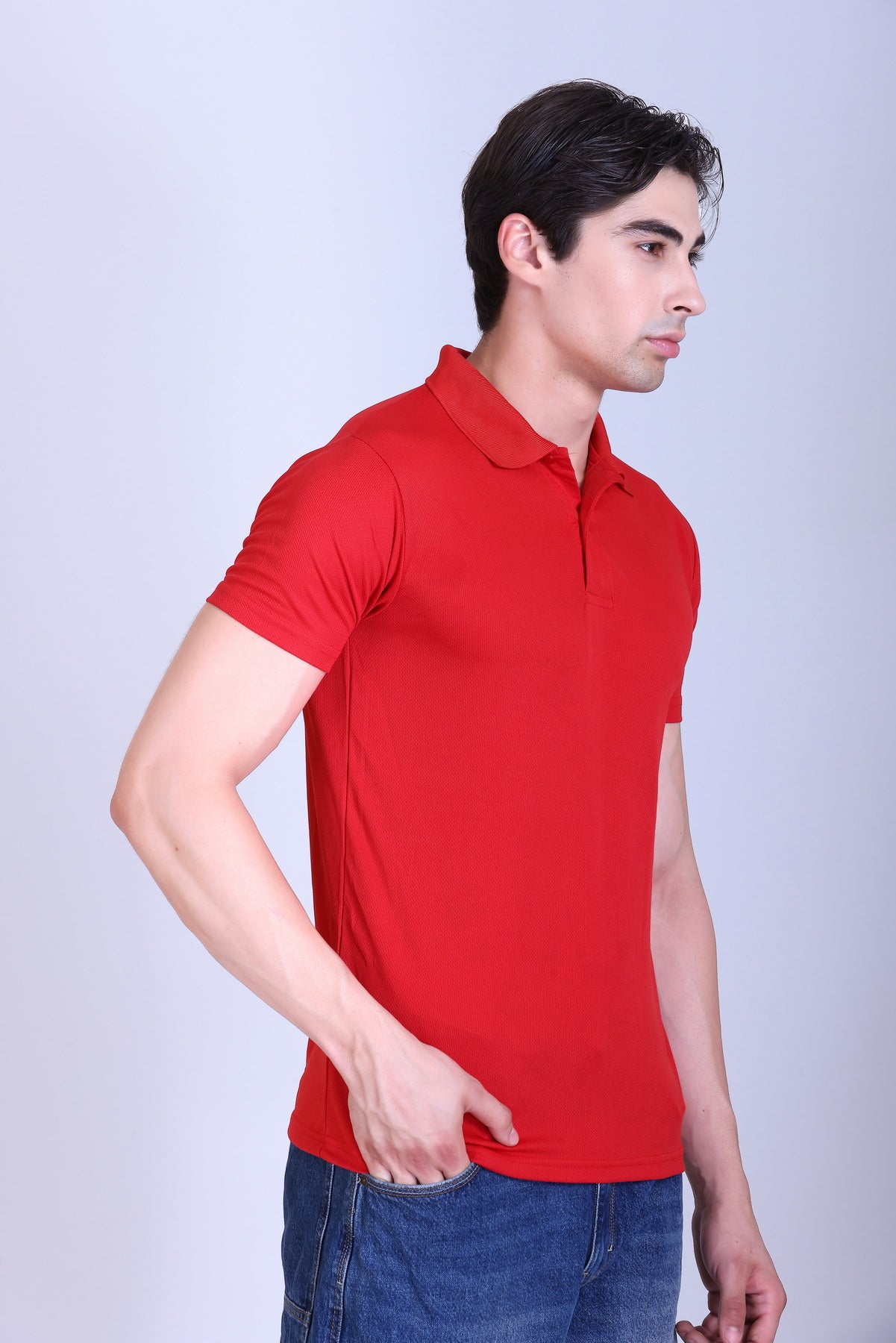 Sports Republic Acti-Play Dryfit Polo T-Shirt in Red - 7