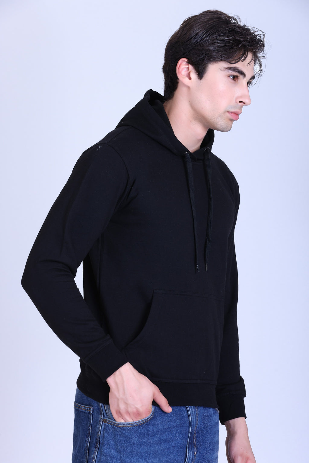 Pikmee Zero Degree Men's Pullover Hooded Sweatshirt - Black