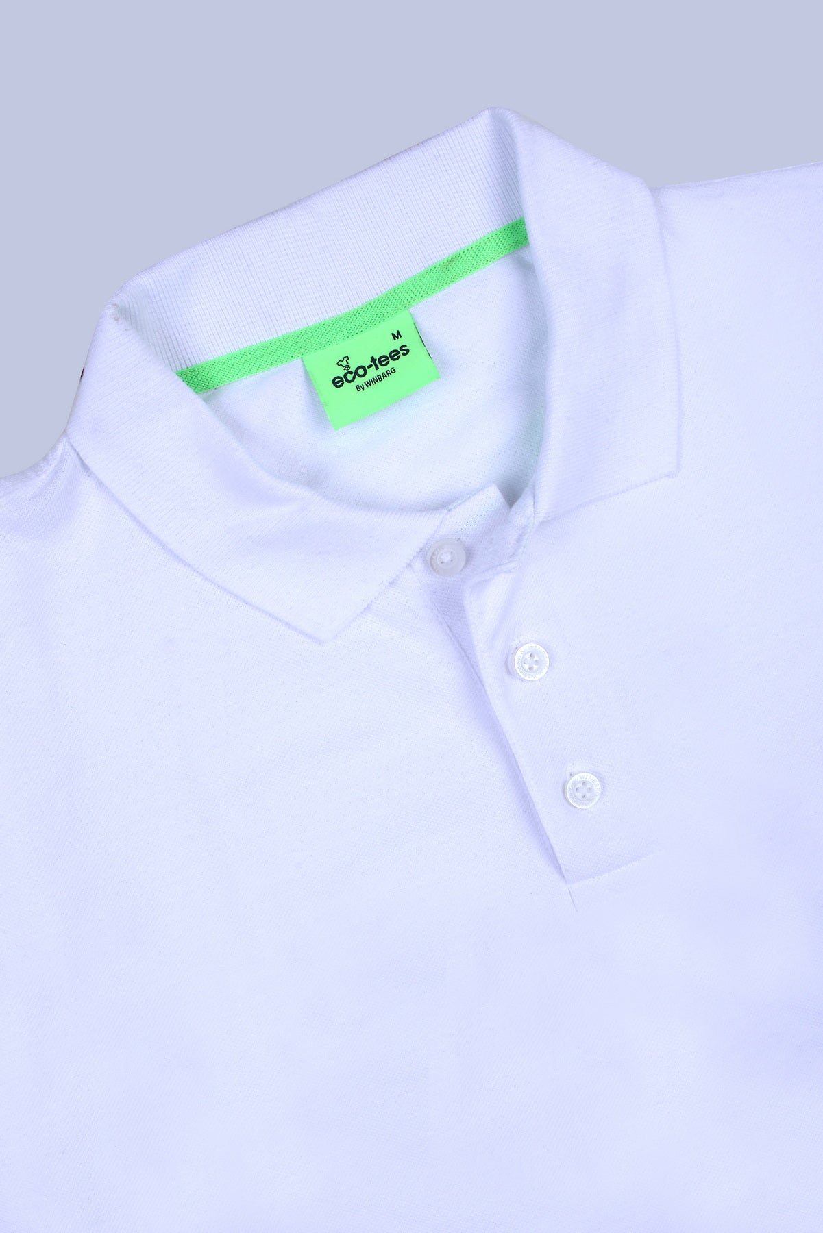 WINBARG Eco-Tees Polo T-Shirt in White - image 7