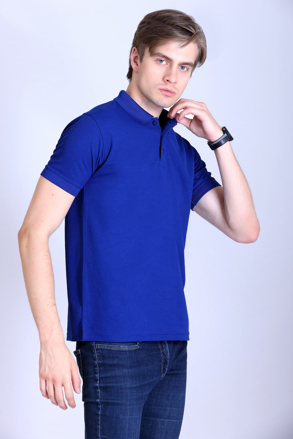 PIKMEE Titlis Polo T-Shirt in Royal Blue - image 8