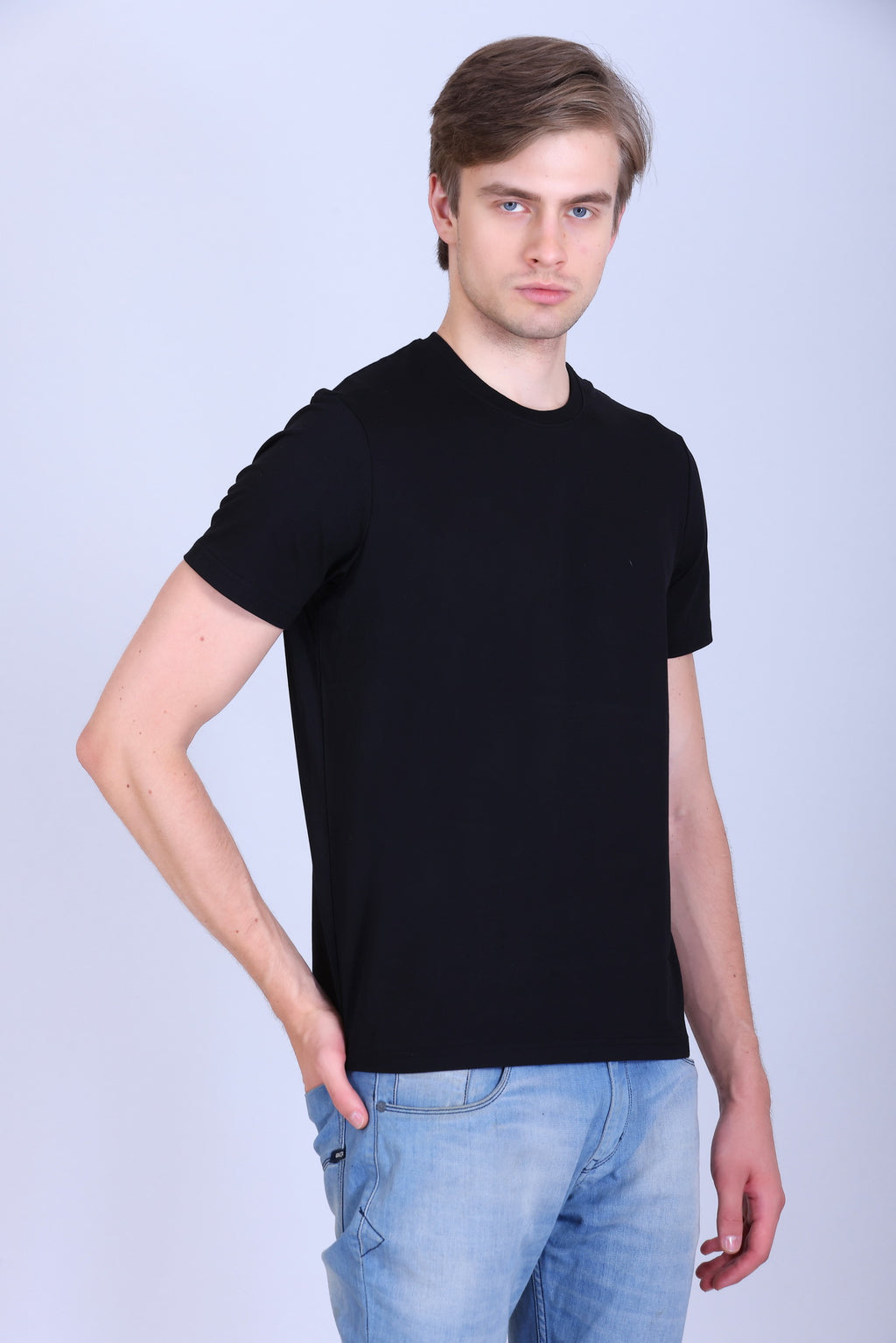 WINBARG Crew Neck T-Shirt in Black - image 7