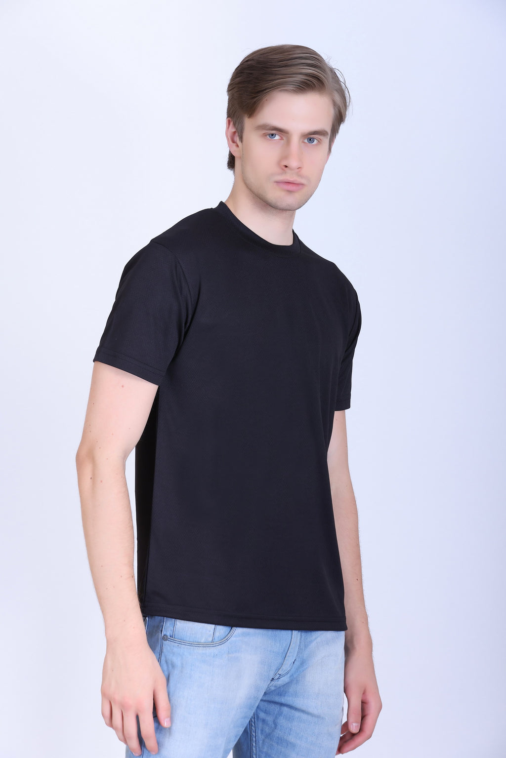 Sports Republic Acti-Runn Dryfit Crew Neck T-Shirt in Black - 7