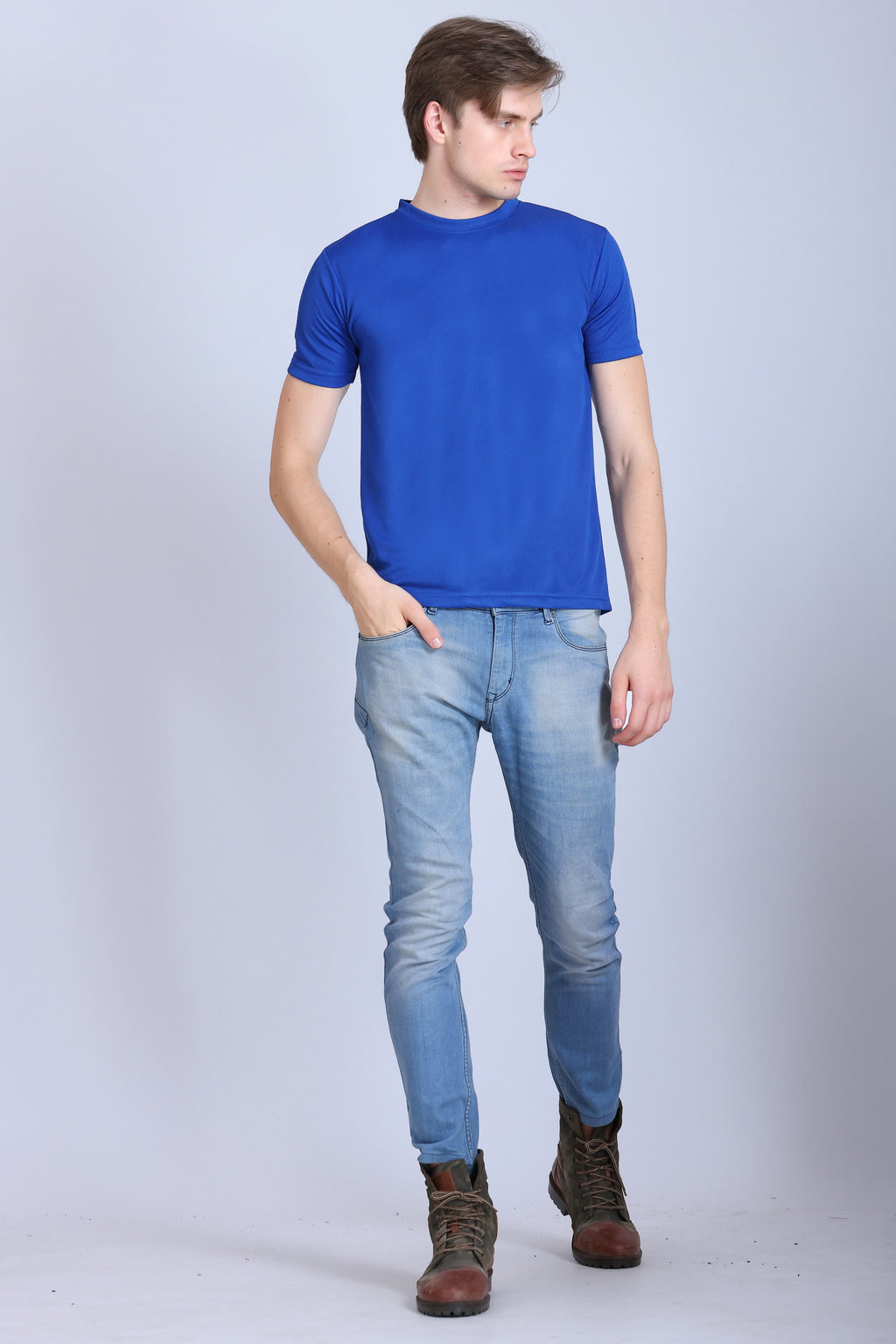Sports Republic Acti-Runn Dryfit Crew Neck T-Shirt in Royal Blue - 7