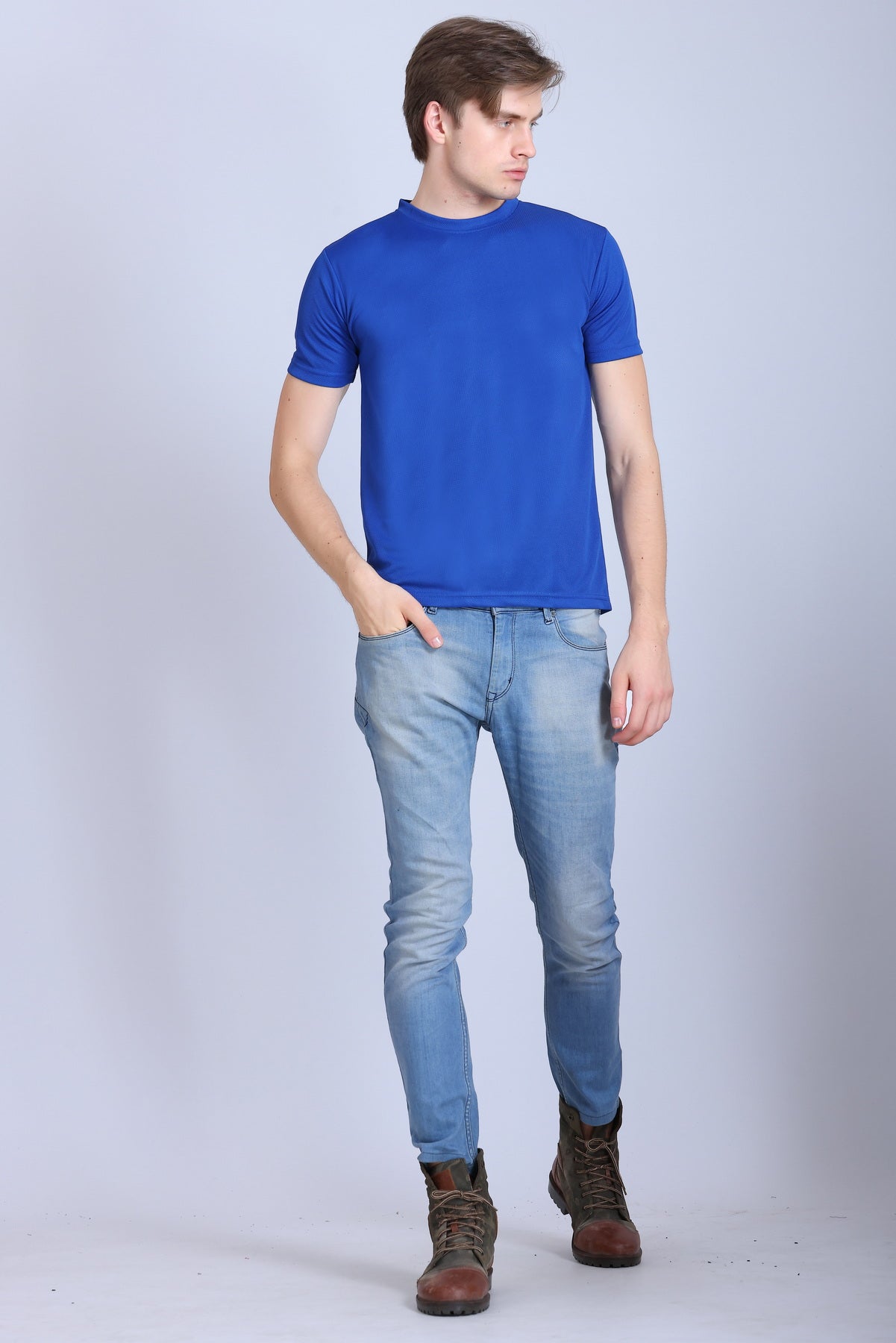 Sports Republic Acti-Runn Dryfit Crew Neck T-Shirt in Royal Blue - 7