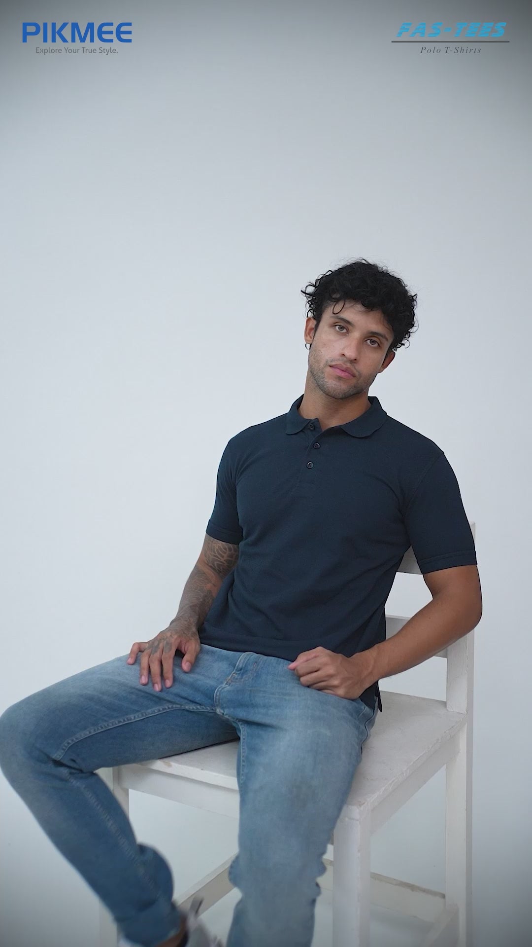 Fastees Bio Wash Polo T-Shirt