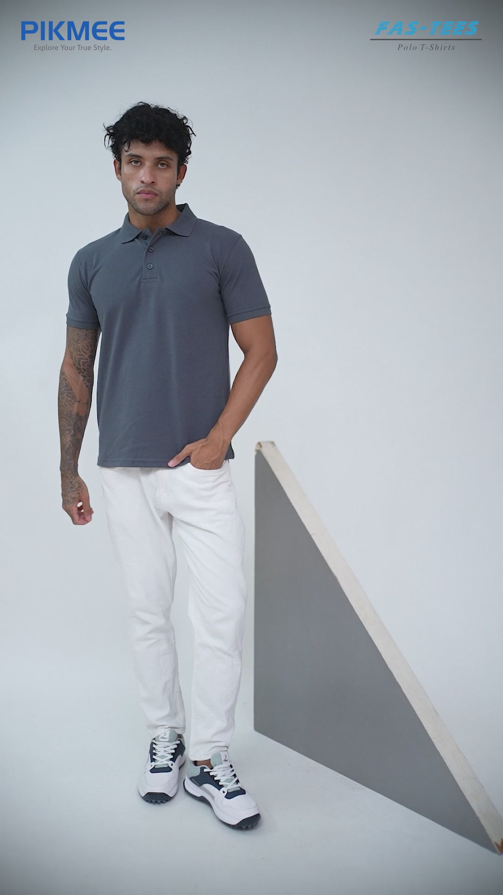 Fastees Bio Wash Polo T-Shirt