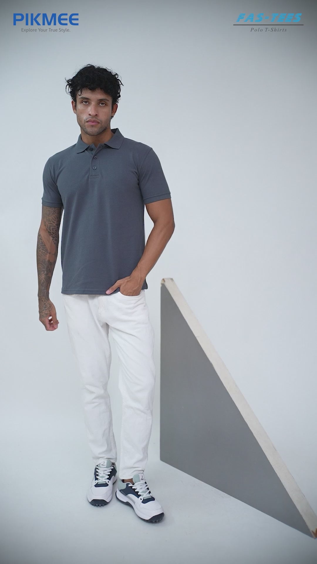 Fastees Bio Wash Polo T-Shirt