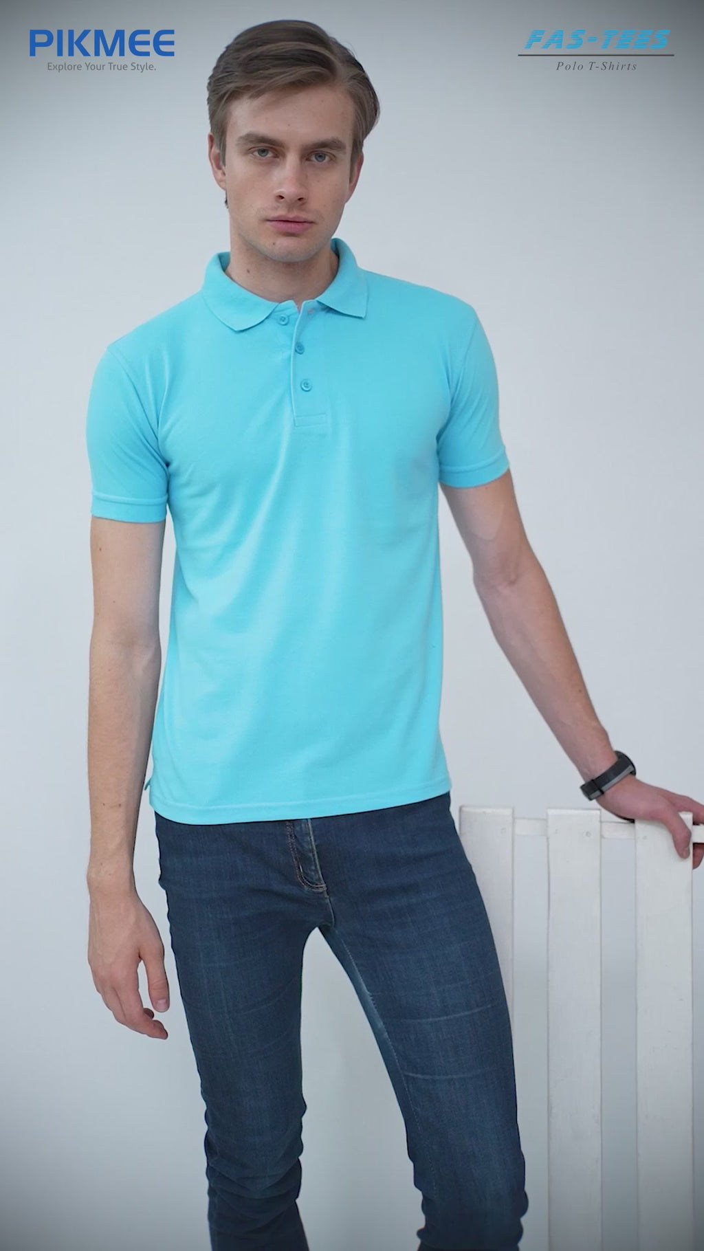 Fastees Bio Wash Polo T-Shirt