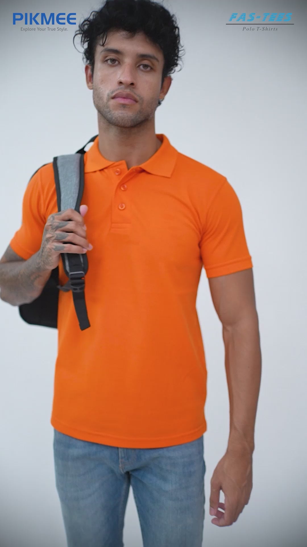 Fastees Bio Wash Polo T-Shirt