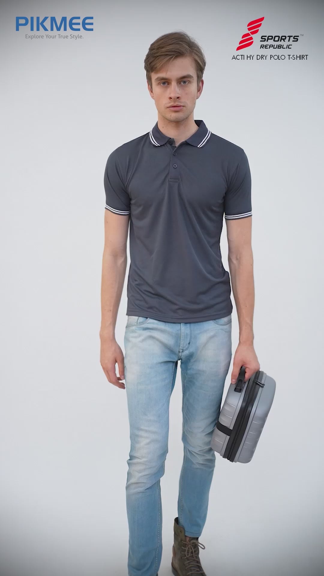 Acti Hy:Dry Performance Tipped Polo